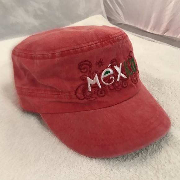 Military Styled Viva Mexico Adjustable Elastic Travel & Beach Conductor Cap - Picture 14 of 14